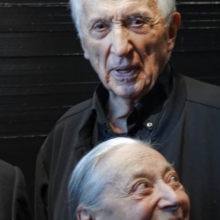 Portraits Pierre et Colette Soulages lors du vernissage d'ouverture du Musée Soulages à Rodez - 30 Mai 2014 Photographie (C) Philippe Cadu