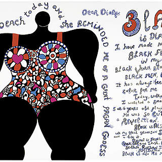 Niki de Saint Phalle Black is different, 1994, sérigraphie, 80x120cm, © 2022 Niki Charitable Art Foundation / Adagp, Paris
