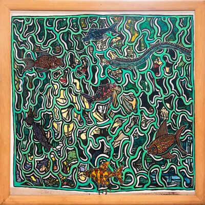Robert Combas, le déjeuner sur l'herbe, 203 x 203 cm Déjeunons sur l'herbe, l'expo - Sète