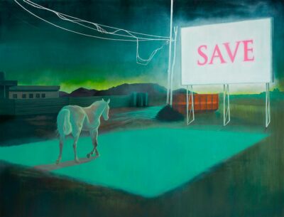 Johann Rivat - Blowing in the Wind Save peinture à carrosserie et huile sur toile 190 x 250 cm 2019