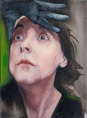 Brigitte Aubignac, Ne vois-tu rien venir ? 2016 Huile sur toile 40 x 30 cm © Studio Christian Baraja SLB