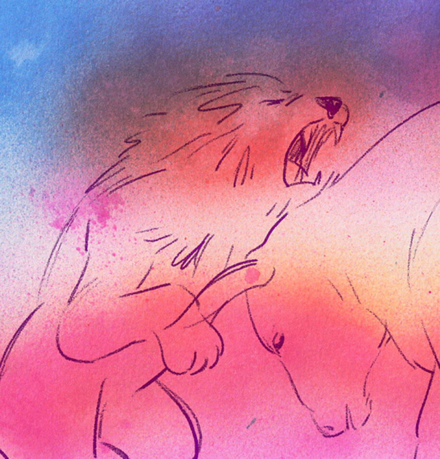 Un lion armé d’un caducée - Triangle-Astérides - Marseille