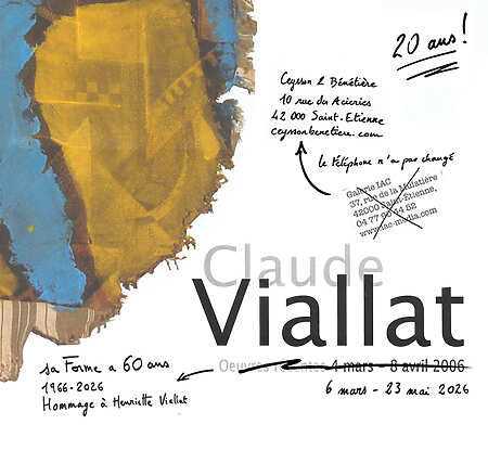 Claude Viallat - 1966-2026, Hommage à Henriette Viallat - Saint-Etienne